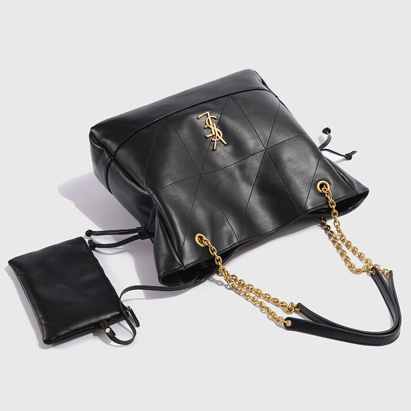 YSL Jamie 4.3 large pochon leather Tote bag 34x10x33cm