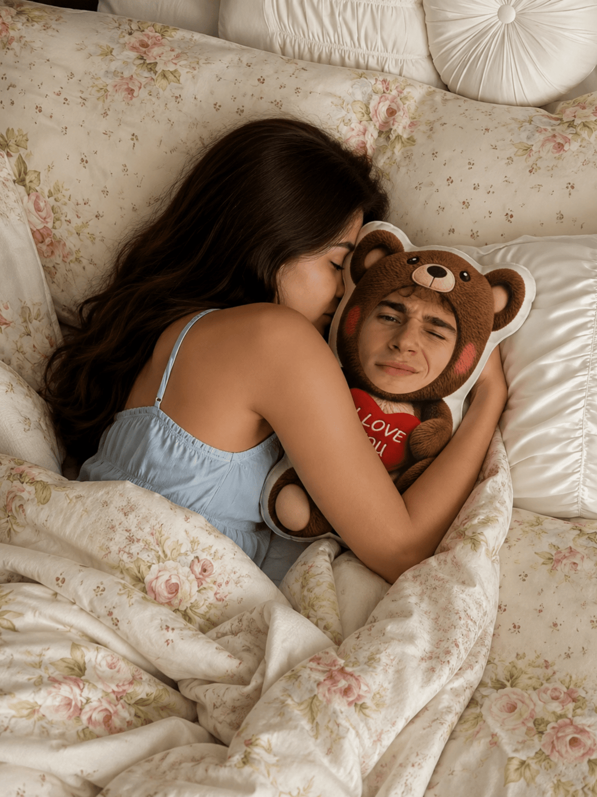 Custom Photo Teddy Bear Pillow
