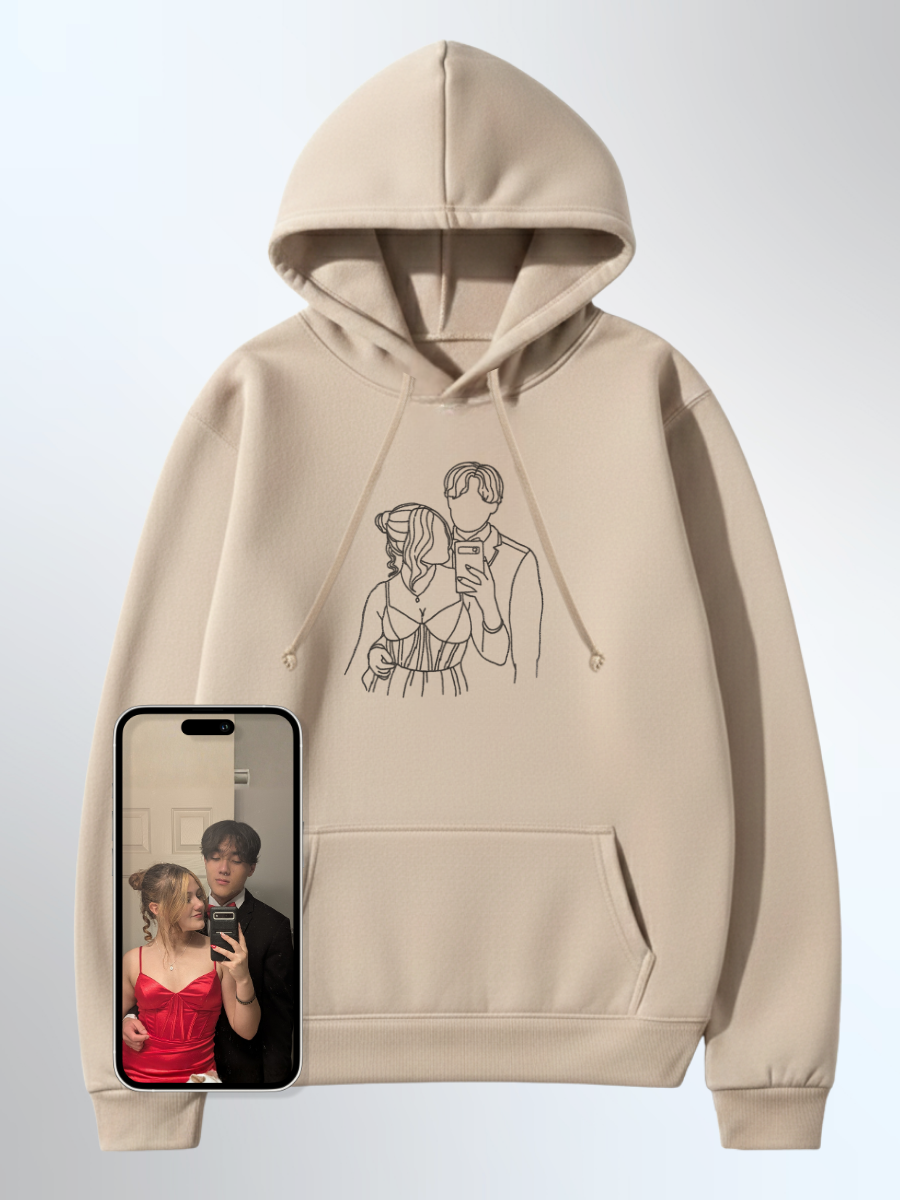 Soulmate Custom Embroidered Photo Hoodie
