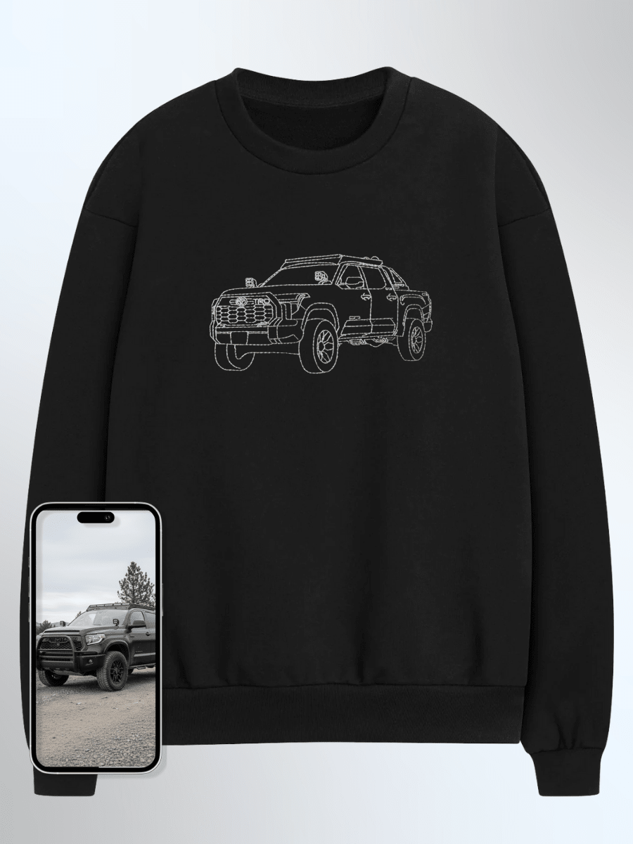 Automobile Custom Embroidered Photo Sweatshirt