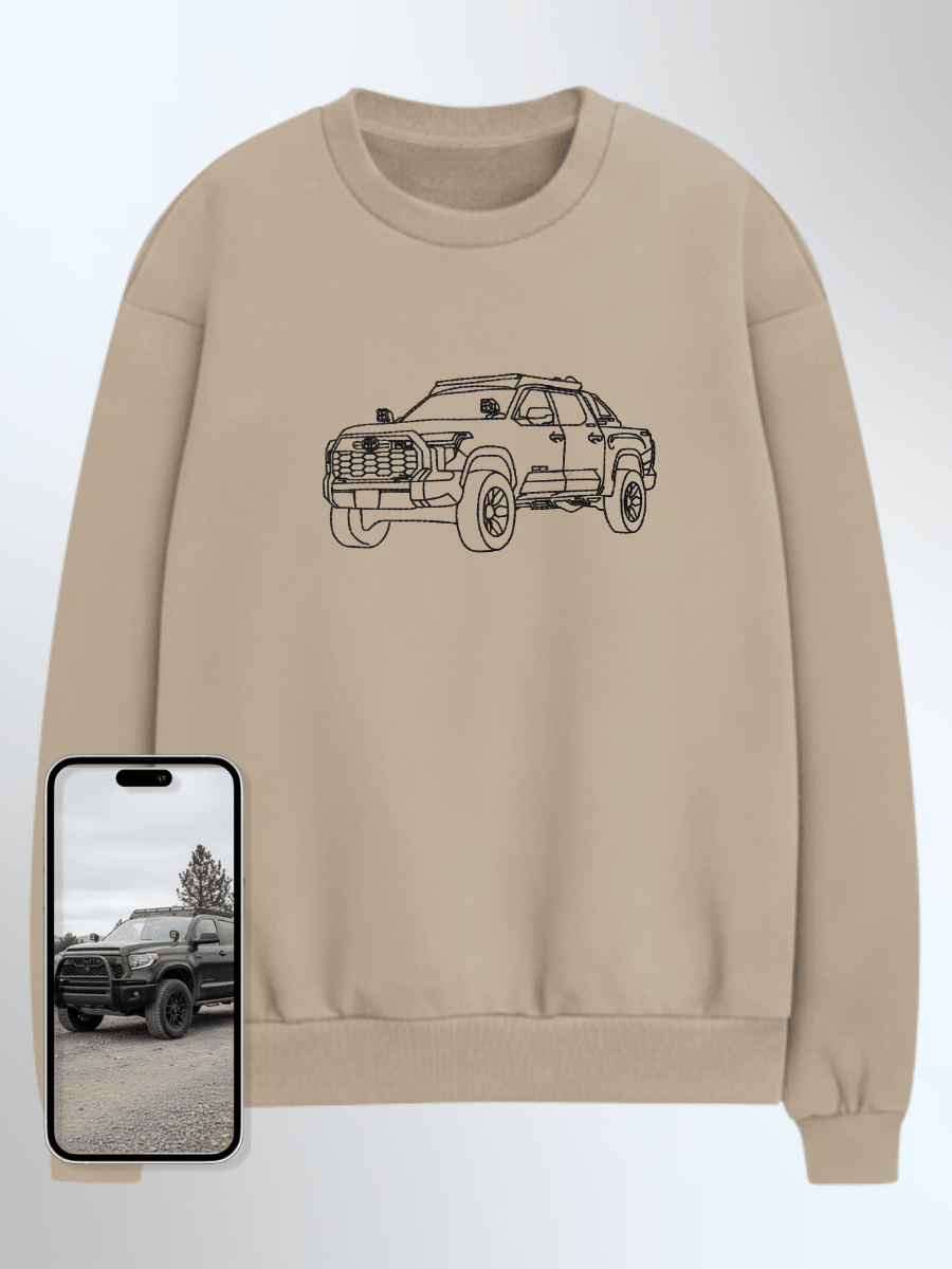 Automobile Custom Embroidered Photo Sweatshirt