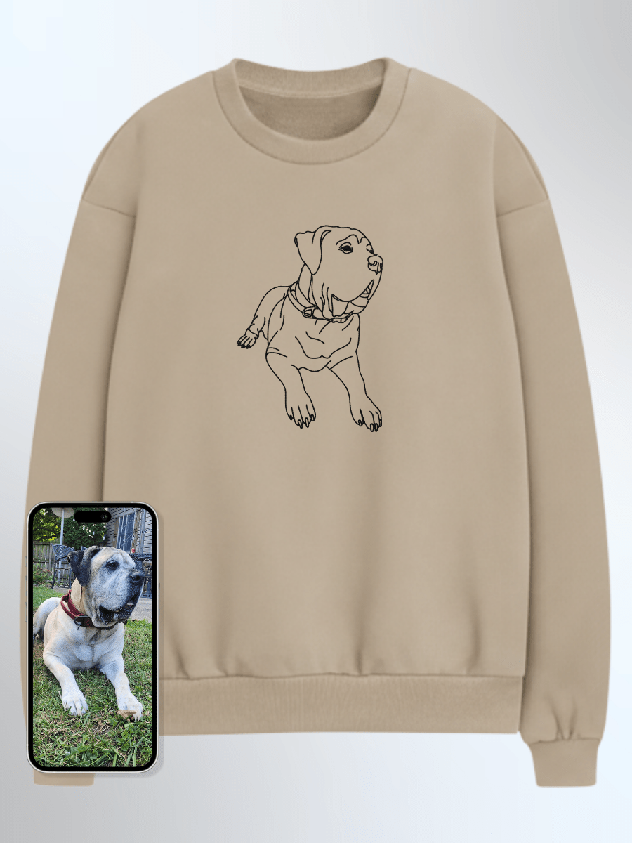 Pet Custom Embroidered Photo Sweatshirt
