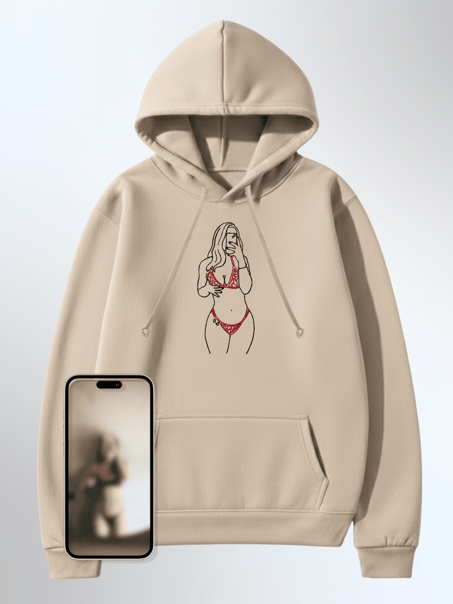 Spicy Custom Embroidered Photo Hoodie