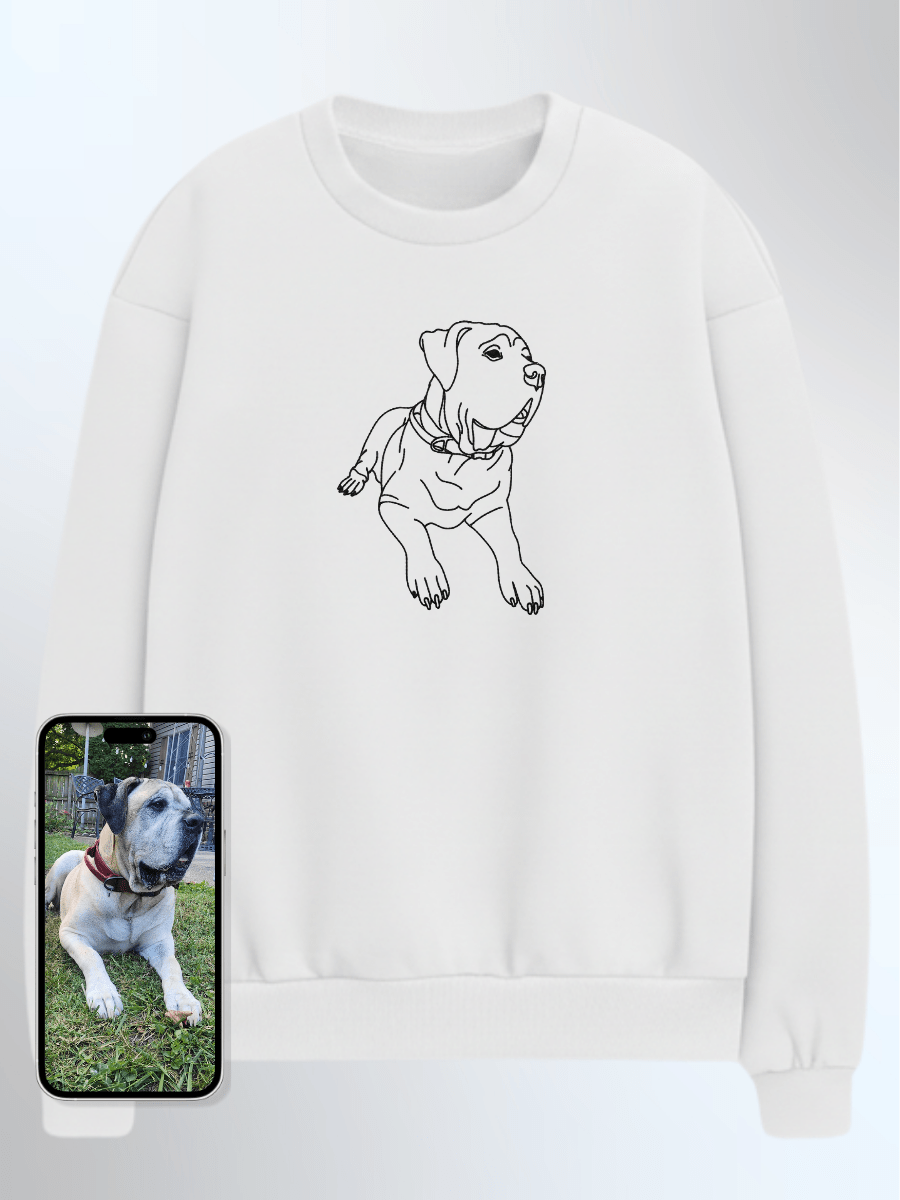 Pet Custom Embroidered Photo Sweatshirt