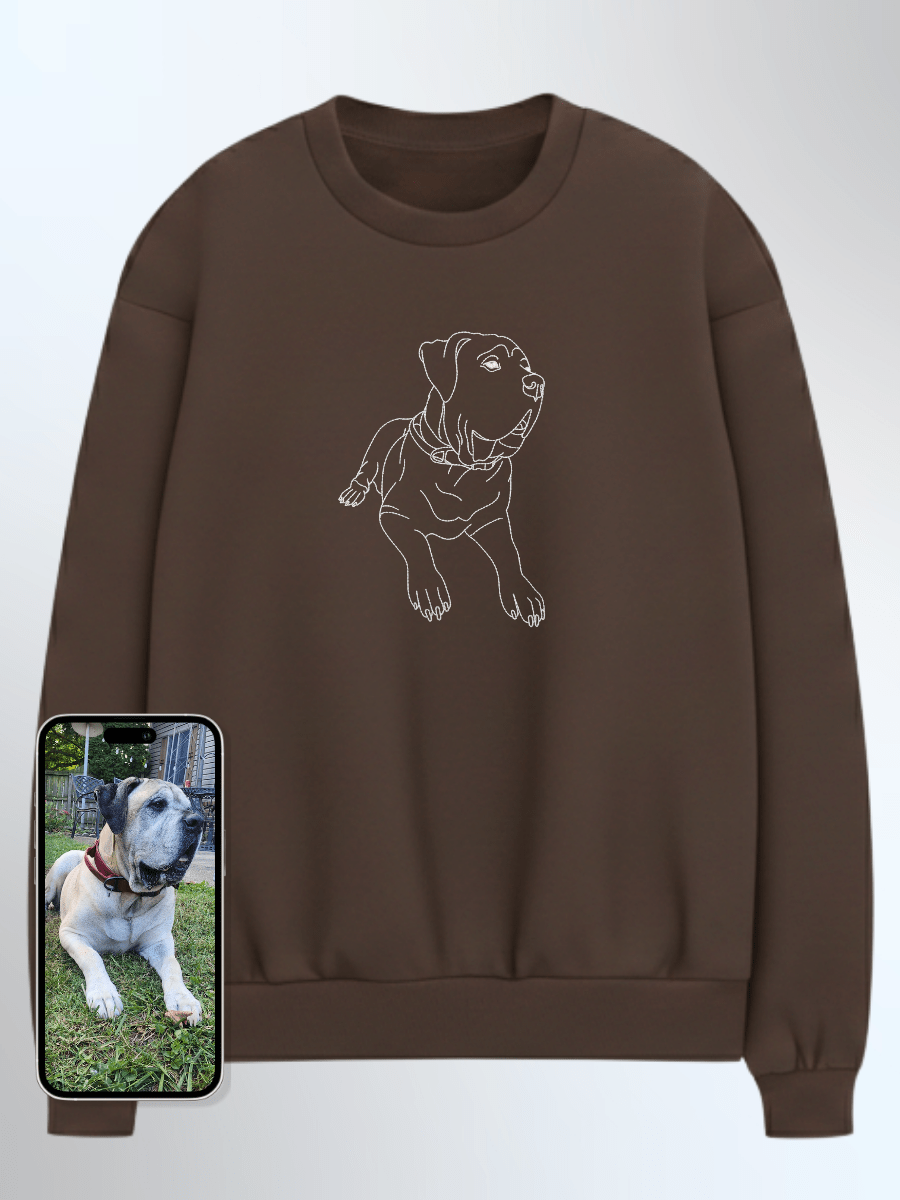 Pet Custom Embroidered Photo Sweatshirt