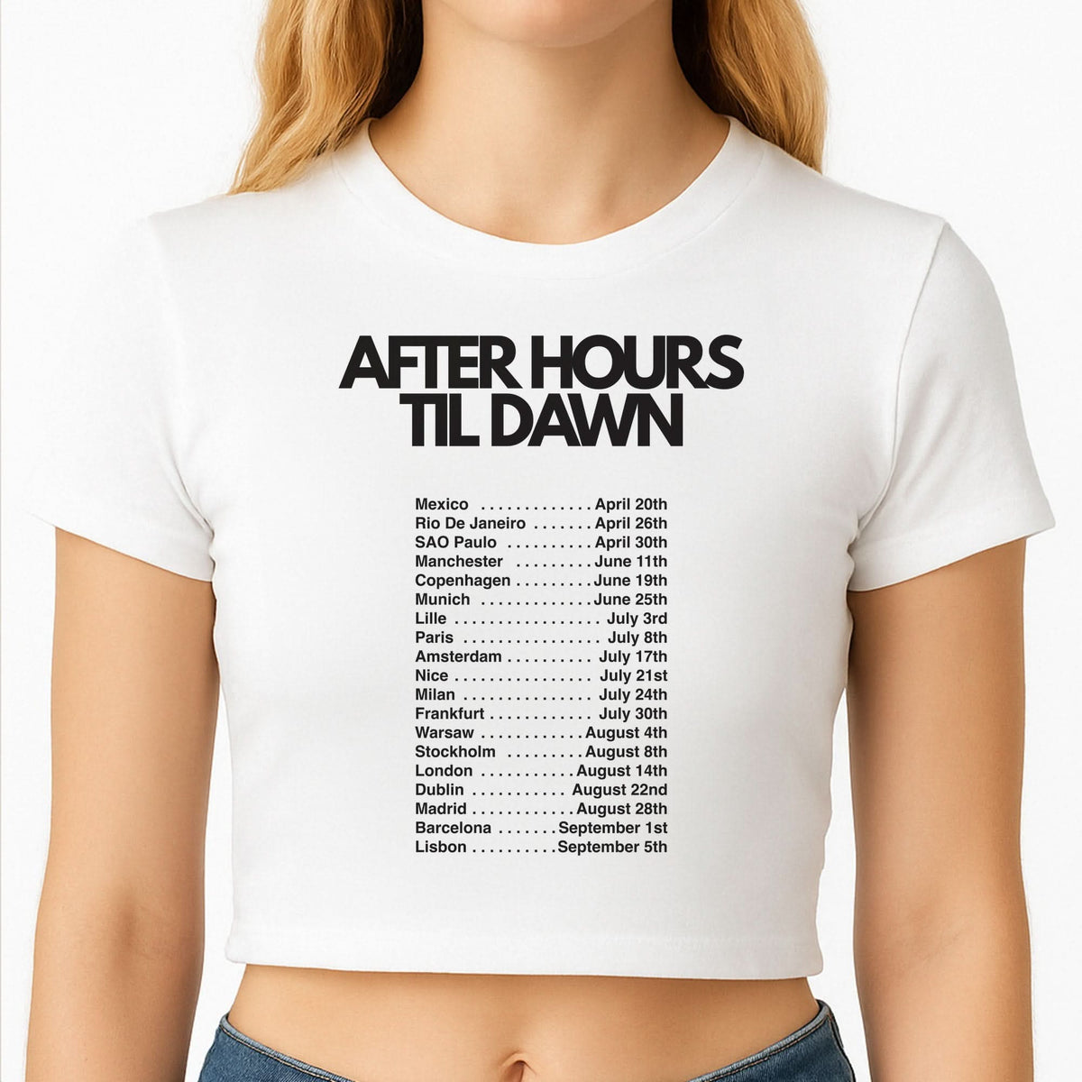 2026 Tour AHTD Crop top