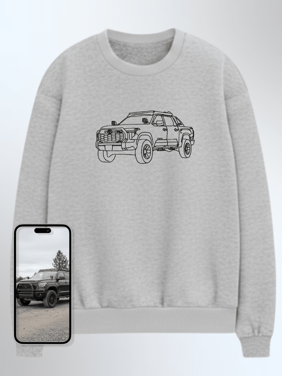 Automobile Custom Embroidered Photo Sweatshirt