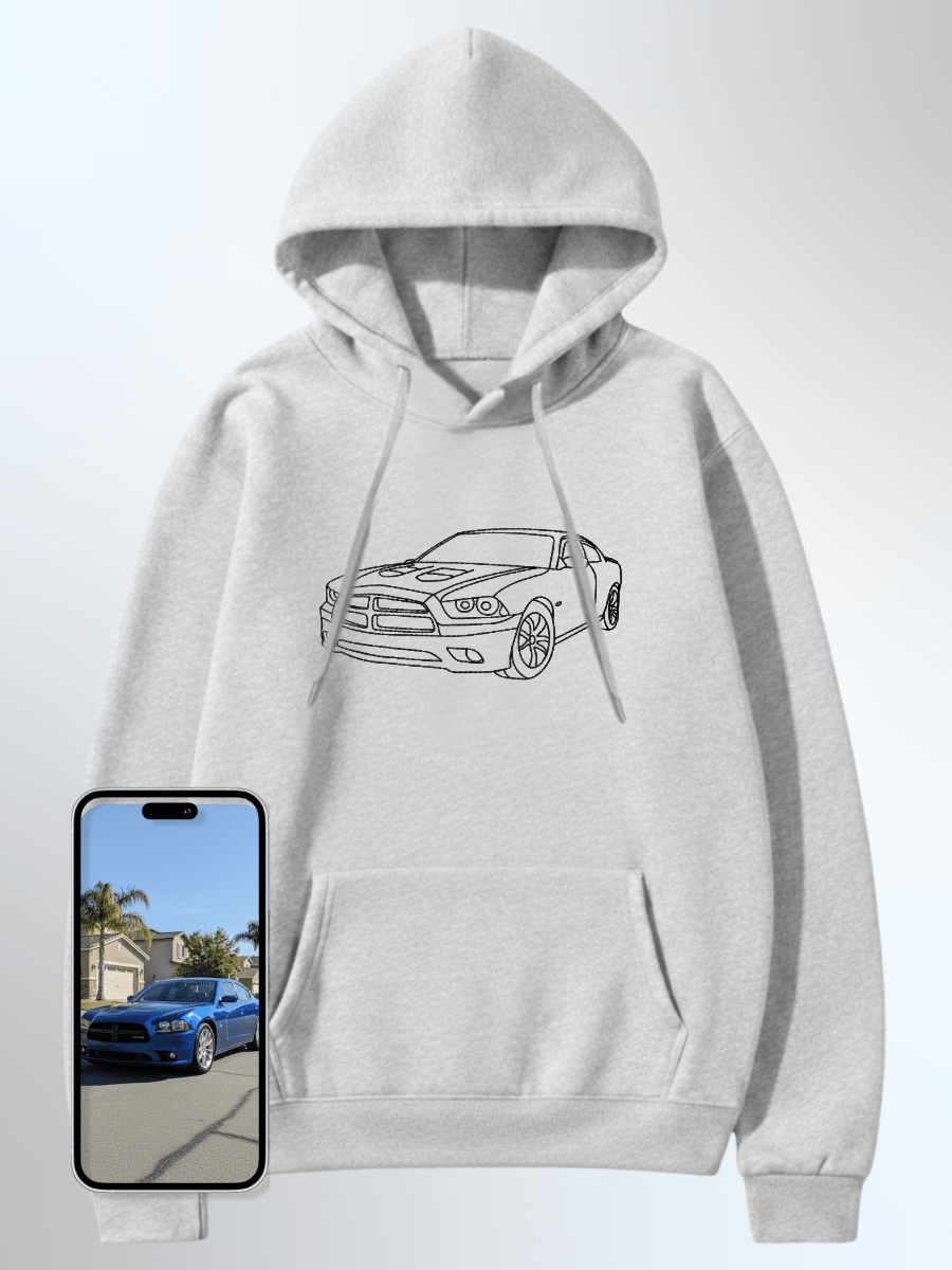 Automobile Custom Embroidered Photo Hoodie