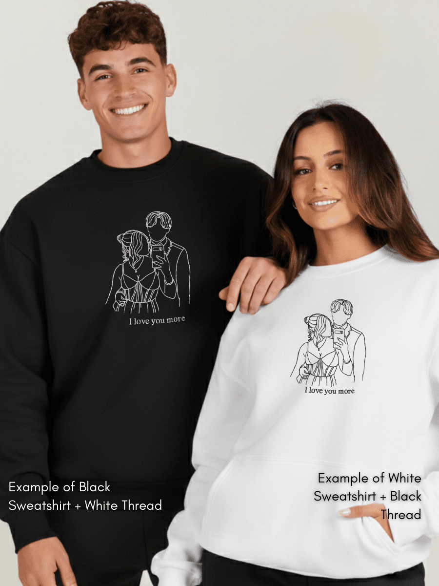 Soulmate Custom Embroidered Photo Sweatshirt