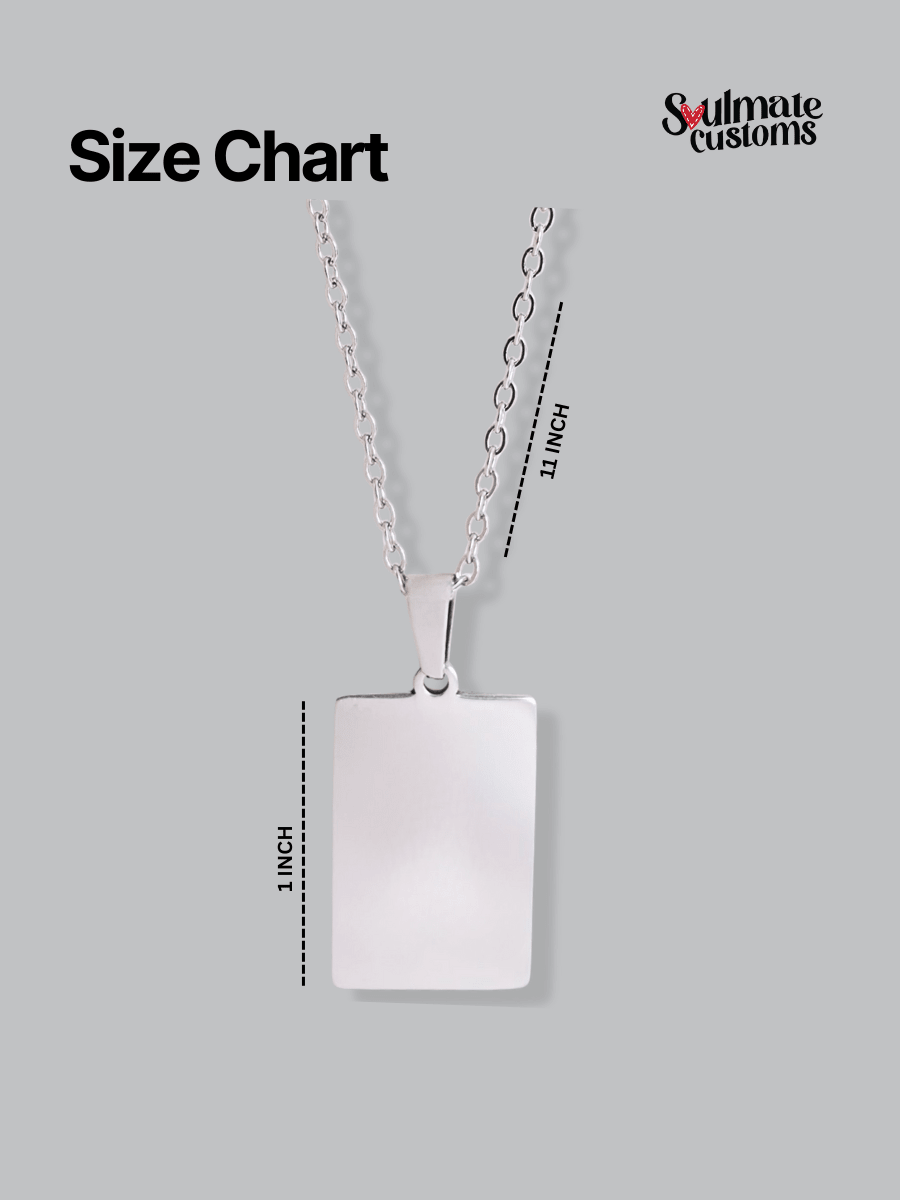 Memorial Custom Engraved Photo Tag Necklace