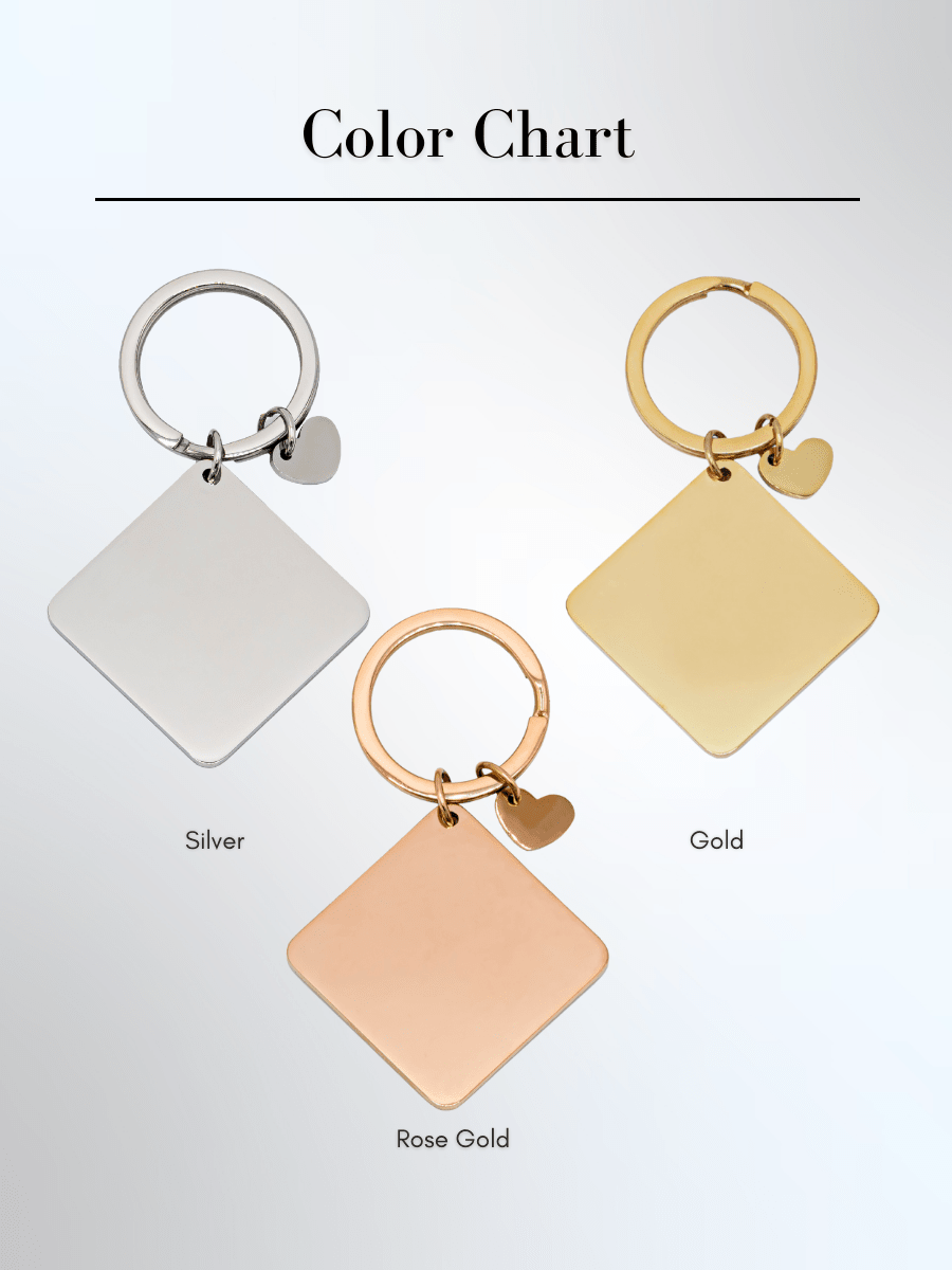 Automobile Custom Engraved Photo Keychain