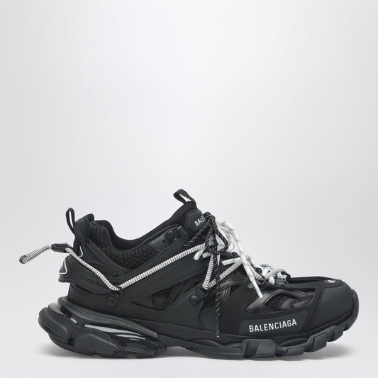 Balenciaga Low Track Sneakers In Black And White Men