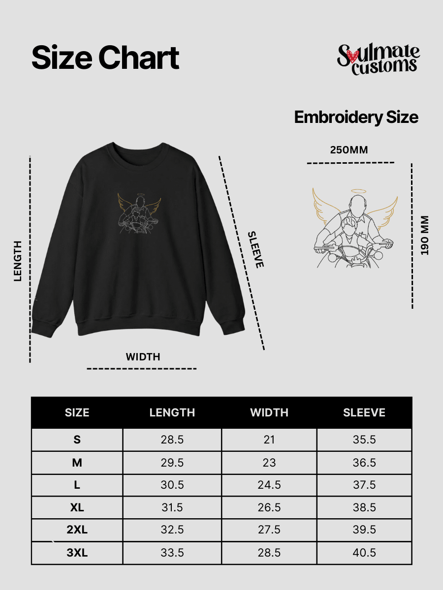 Memorial Custom Embroidered Photo Sweatshirt