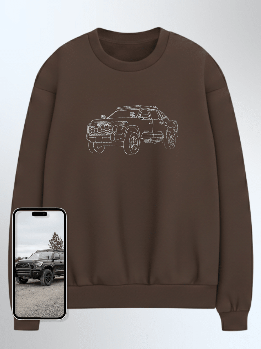 Automobile Custom Embroidered Photo Sweatshirt
