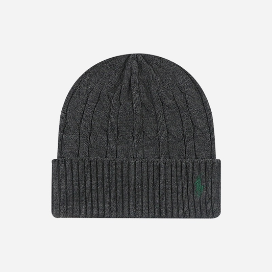 Ralph Lauren Cable Knit Beanie, Charcoal
