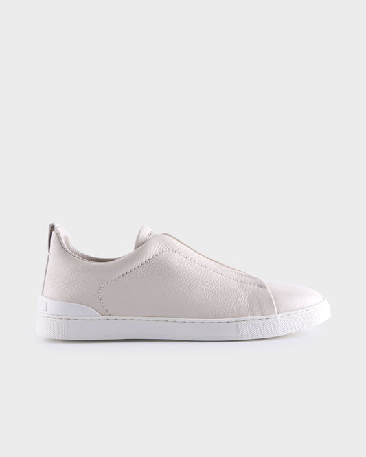 Off White Deerskin Triple Stitch Sneakers