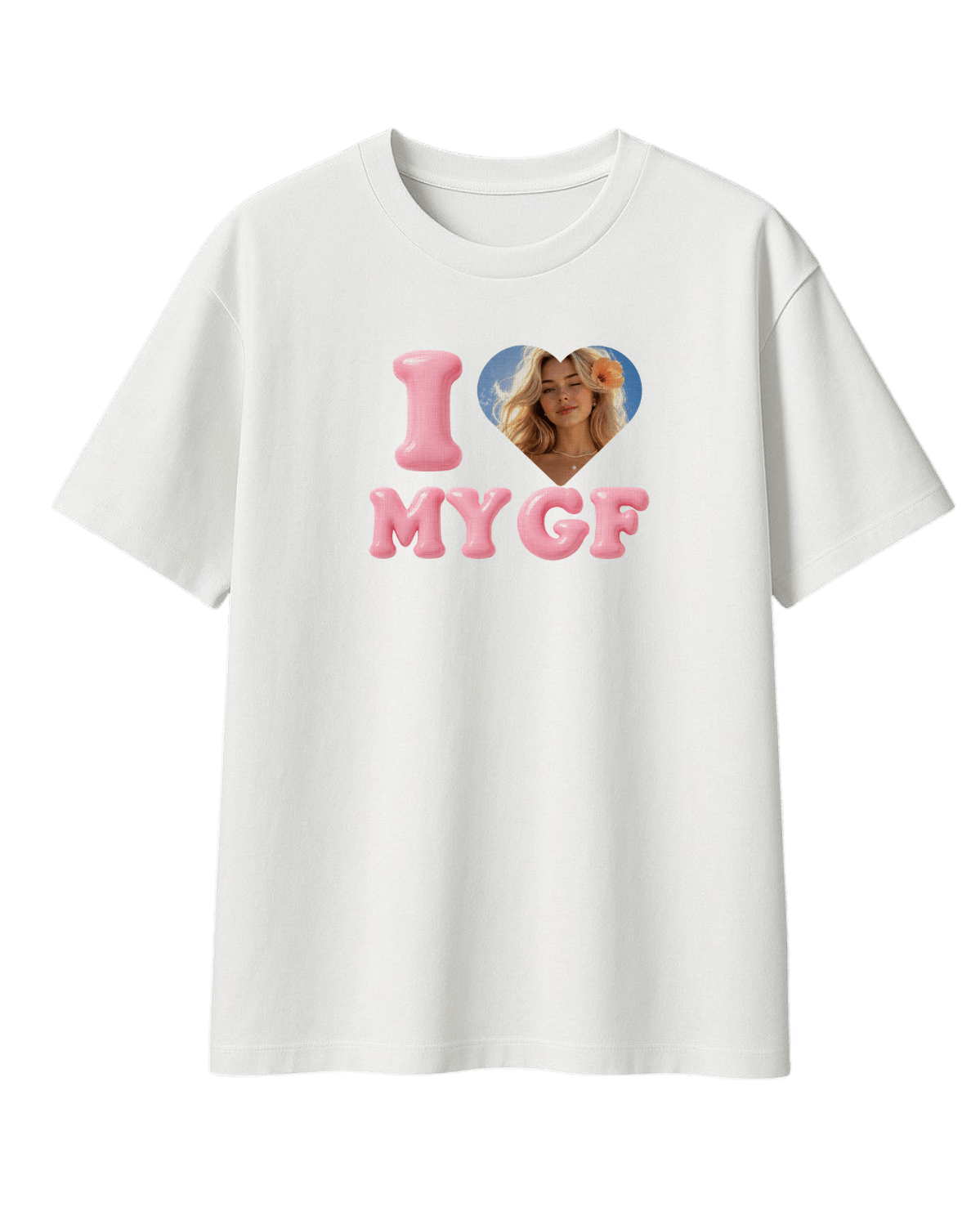 I Love My BF/GF Custom Photo Shirt